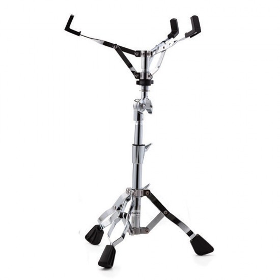 S400 - Stand caisse-claire double-embase, réglage panier - CHROME