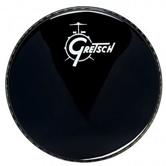 AMBASSADOR Ebony 18'' - Logo Gretsch Blanc