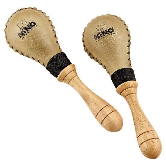 10 - Maracas en cuir - Peau Animale RAWHIDE