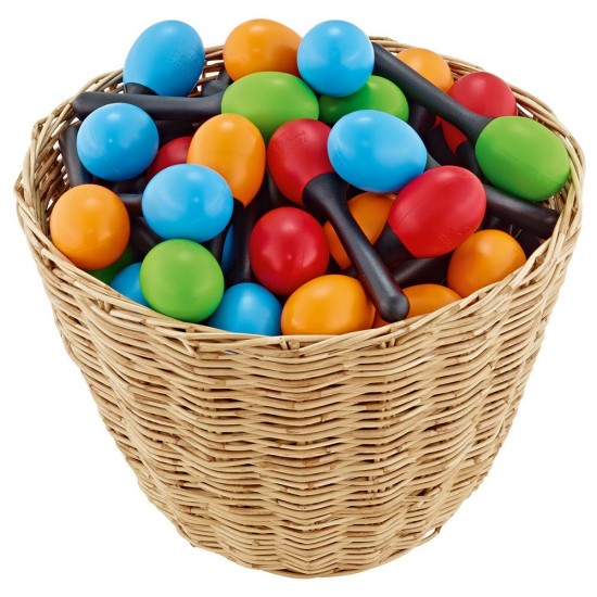 VE48-NINO569 - Assortiment de Maracas Oeufs en plastique - 48 pièces