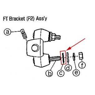 Rondelle silent-block PP PLATE D6 pour coquille Yamaha