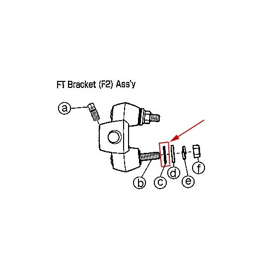 Rondelle silent-block PP PLATE D6 pour coquille Yamaha