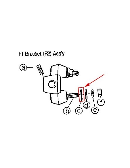 Rondelle silent-block PP PLATE D6 pour coquille Yamaha