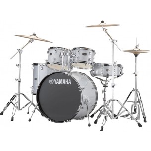 RYDEEN 5-fûts Fusion 22" Silver Glitter - avec pack d'accessoires et cymbales Paiste