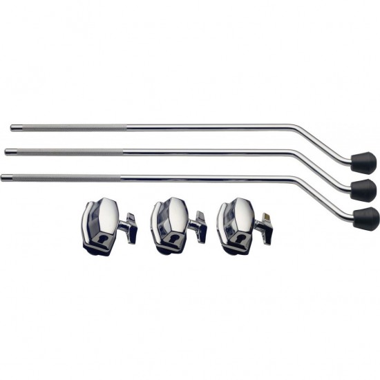 FS3- Lot de 3 jeux complets de pieds de tom basse (tige+coquille)