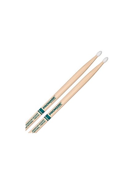 Baguettes American Hickory 7AN, Vernis naturel - Olive nylon