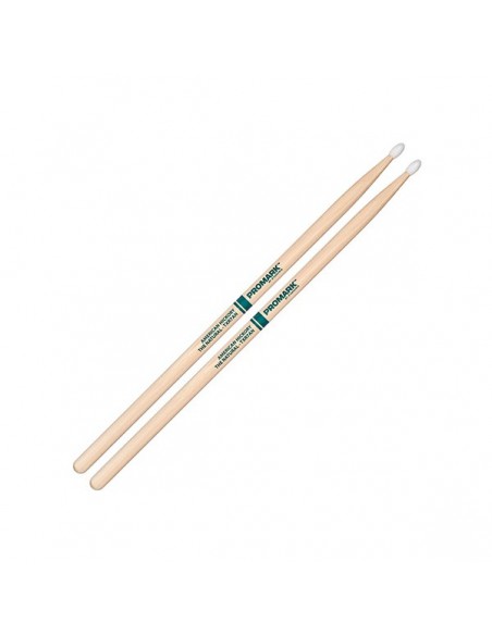 Baguettes American Hickory 7AN, Vernis naturel - Olive nylon