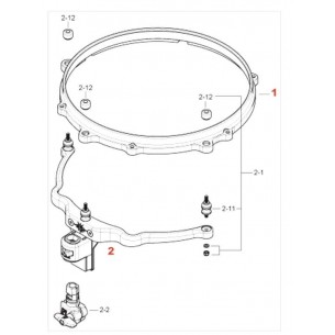 MQM10BN - système Star-Cast avec mémoire intelligente pour tom 10" (Starclassic) - Black Nickel