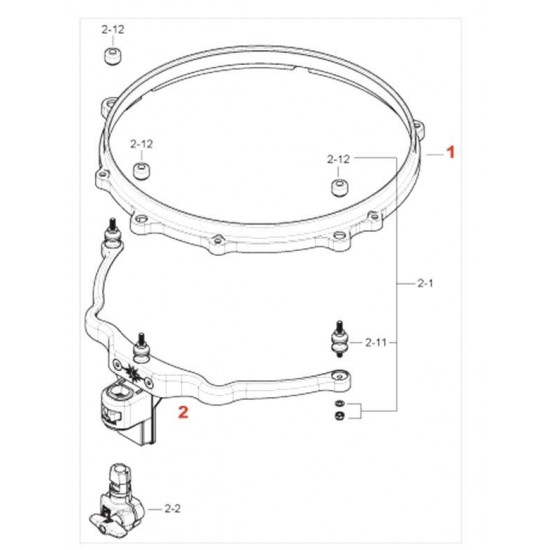 MQM13 - système Star-Cast avec mémoire intelligente pour tom 13" (Starclassic) - Chrome
