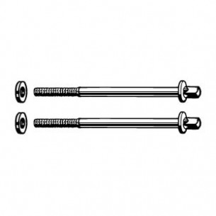 MS686SHPBN - set 2 tirants tête carrée pour grosse caisse - Black Nickel