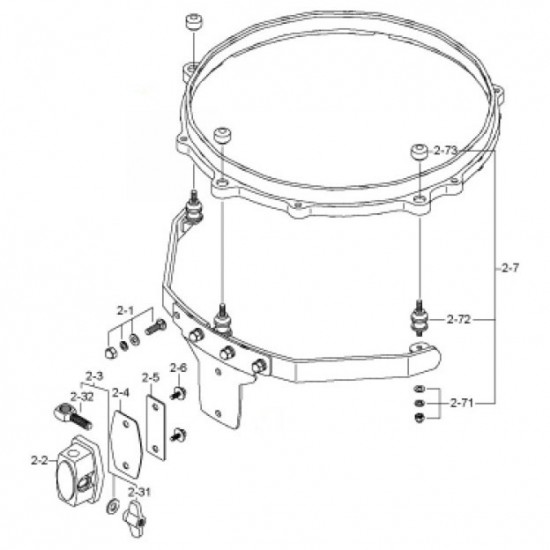 MSM13 - Système Star-Cast pour tom 13" (Superstar)
