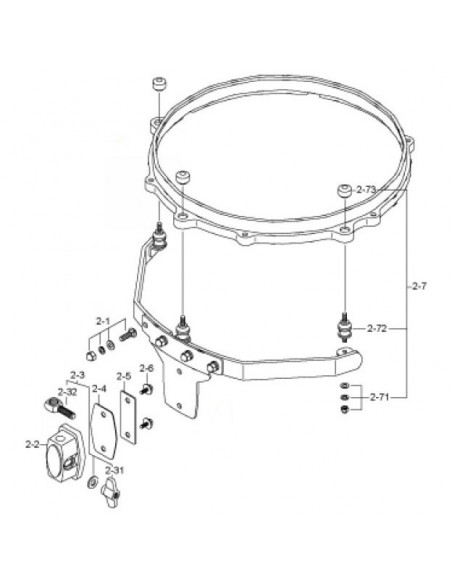 MSM8 - Système Star-Cast pour tom 8" (Superstar)