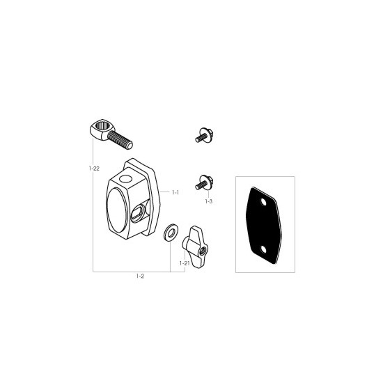 MTB25EBN - Coquille de pied de tom basse - Black nickel