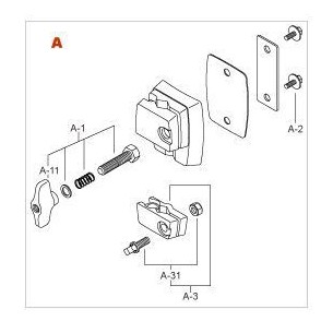 MTB30BN - Coquille de bras de pied de tom basse - Black nickel