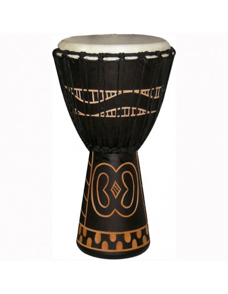 Djembé 10" bois noir sculpté GYE NYAME