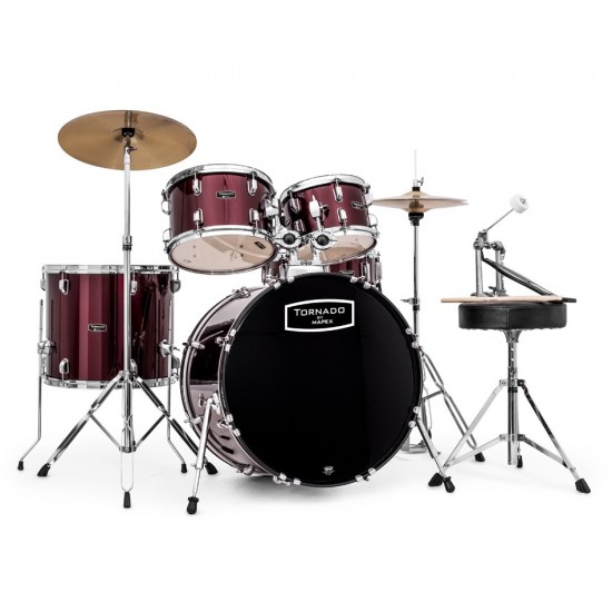 TORNADO Jazz/Junior 18''-  5 fûts -  BORDEAUX - kit complet