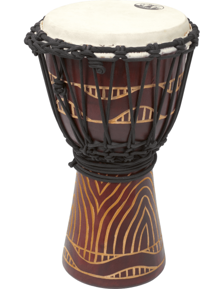 Djembé 8" bois rouge sculpté.