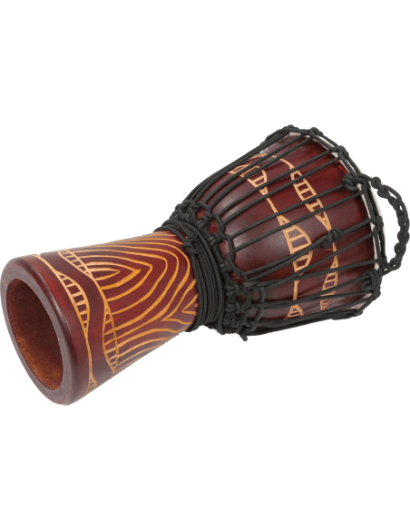 Djembé 10" bois rouge sculpté.