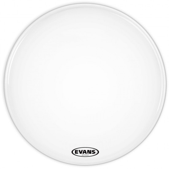 BD24RSW-NP Peau de résonance de grosse caisse lisse blanche EQ3 pas d'ouvertures 24"