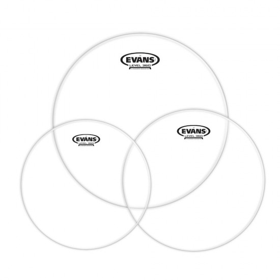 ETP-G2CLR-S Packs de peaux de toms G2 transparentes Standard (12" 13" et 16")