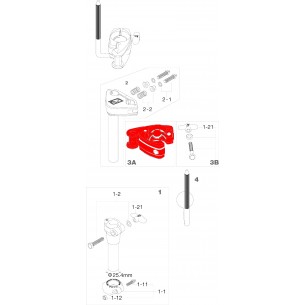 HTW109W22 - Tom holder casting Pièce support tige fixation tom - pour MTH1000