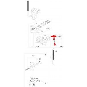HTW109W22 - Tom holder casting Pièce support tige fixation tom - pour MTH1000