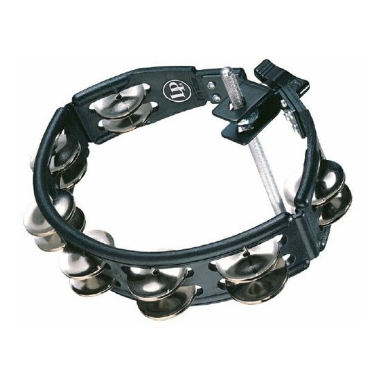 LP160 - Tambourin Cyclop noir, clochettes acier