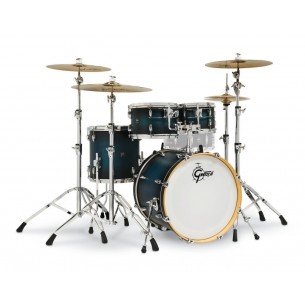Kit 4 fûts Renown Maple SATIN ANTIQUE BLUE BURST 10" x 7" TT, 12" x 8" TT, 14" x 14" FT, 20" x 16" BD