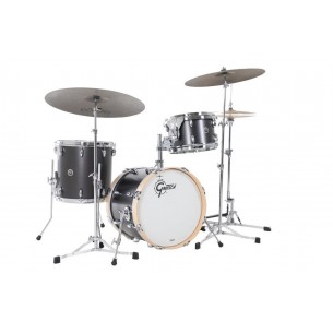 GB-J483 Kit 3 fûts USA Brooklyn SATIN BLACK METALLIC 12" x 8" TT / 14" x 14" FT / 18" x 14" BD