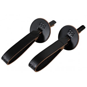 BR3 - Paire Poignees Cuir Cymb. Noire