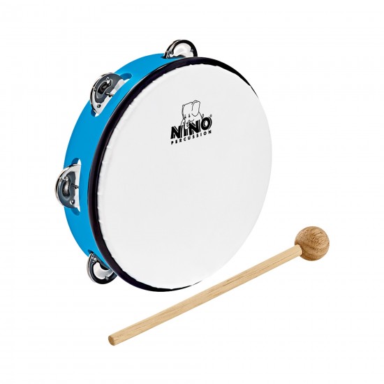 NINO51SB - Tambourin Abs 10" +Cymb, Bleu