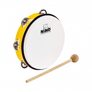 NINO51Y - Tambourin Abs 10" +Cymb, Jaune