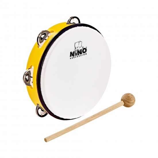 NINO51Y - Tambourin Abs 10" +Cymb, Jaune