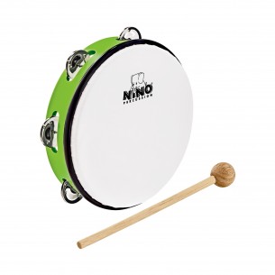 NINO51GG - Tambourin Abs 10" +Cymb, Vert