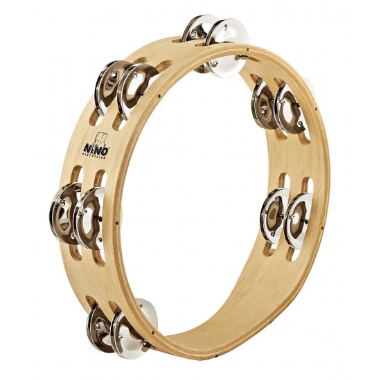 NINO50 - Tambourin Bois 8"/2 Rangs