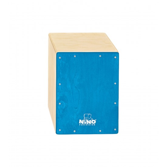 NINO950B - Cajon 13", Bouleau, Facade Bleu