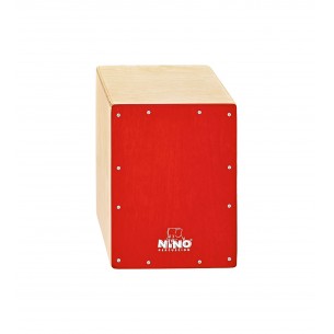 NINO950R - Cajon 13", Bouleau, Facade Rouge