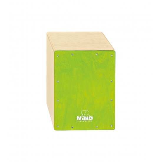 NINO950GR - Cajon 13", Bouleau, Facade Verte