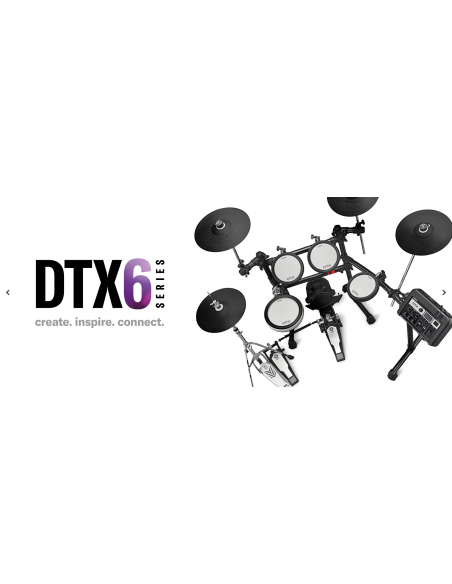 DTX6K3-X - Batterie électronique DTX6 + charley + 3 cymbales PCY135 + KP90