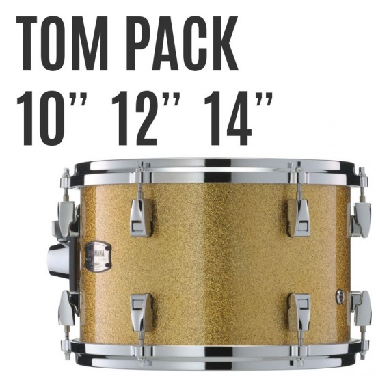 AMP4F3-GCS - Pack toms Absolute Hybrid Maple 10 12 14 + support tom TH945B - Gold Champagne Sparkle