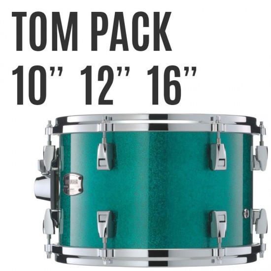 AMP6F3-JGS - Pack toms Absolute Hybrid Maple 10 12 16 + support tom TH945B - Jade Green Sparkle