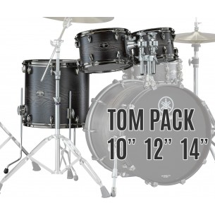 LHP4F3-UCS - Pack toms Live Custom Hybrid Oak 10 12 14 + support tom TH945B - Charcoal Sunburst