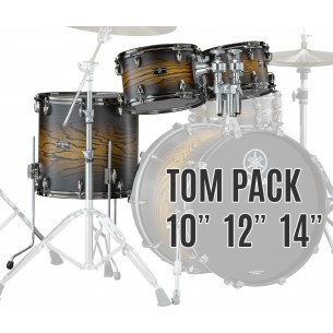 LHP4F3-UES - Pack toms Live Custom Hybrid Oak 10 12 14 + support tom TH945B - Earth Sunburst