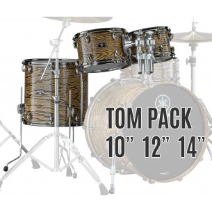 LHP4F3-UNT - Pack toms Live Custom Hybrid Oak 10 12 14 + support tom TH945B - Natural