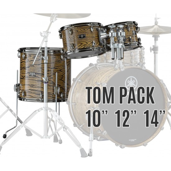 LHP4F3-UNT - Pack toms Live Custom Hybrid Oak 10 12 14 + support tom TH945B - Natural