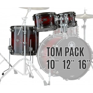 LHP6F3-UMS - Pack toms Live Custom Hybrid Oak 10 12 16 + support tom TH945B - Magma Sunburst