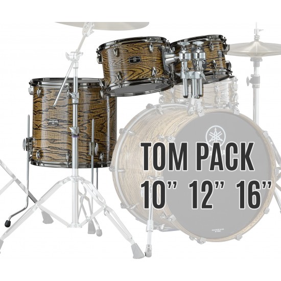 LHP6F3-UNT - Pack toms Live Custom Hybrid Oak 10 12 16 + support tom TH945B - Natural