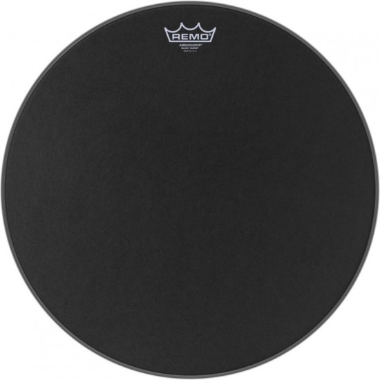BA-0818-ES - Peau Black Suede Ambassador 18" pour Caisse claire/ Floor tom