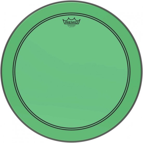 P3-1318-CT-GN - Peau Powerstroke 3 Colortone pour Grosse caisse, vert, 18"