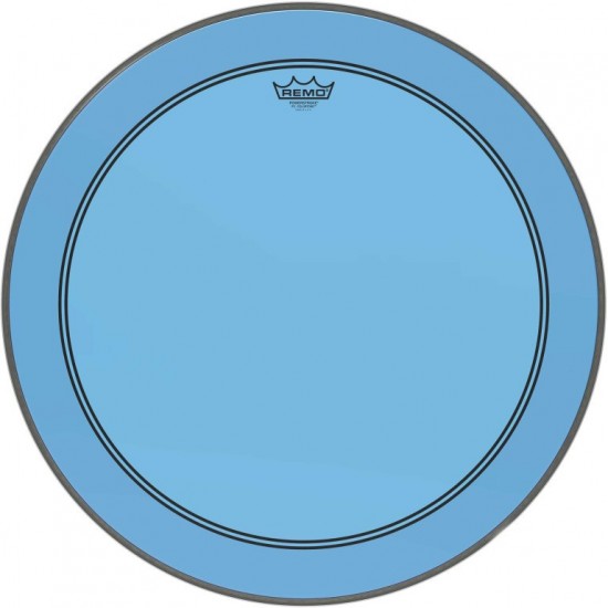 P3-1324-CT-BU - Peau Powerstroke 3 Colortone pour Grosse caisse, bleu, 24"